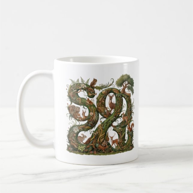 GRÜNE LEBENSSAUBER WACHSEN KAFFEETASSE (Links)