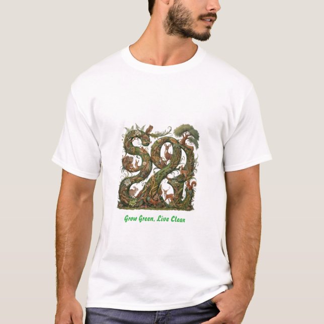 GRÜNE LEBENSSAUBER WACHSEN T-Shirt (Vorderseite)