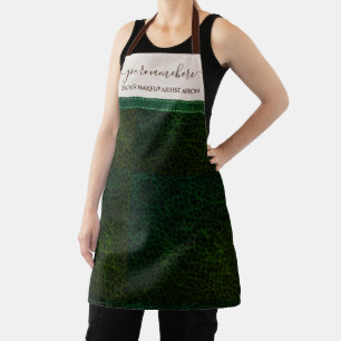 Grüne Lederoptik elegante Bäckereiküche Schürze
