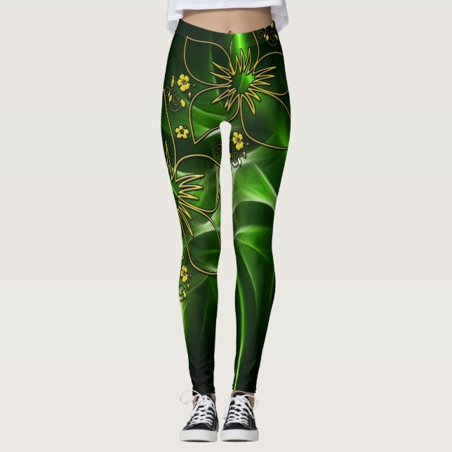 Grüne Leggings - stilvoller Komfort (Vorderseite)