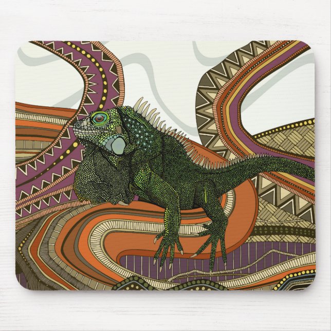 Grüne Leguane Mousepad (Vorne)