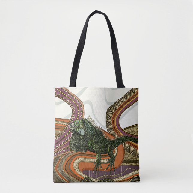 Grüne Leguane Tasche (Vorderseite)