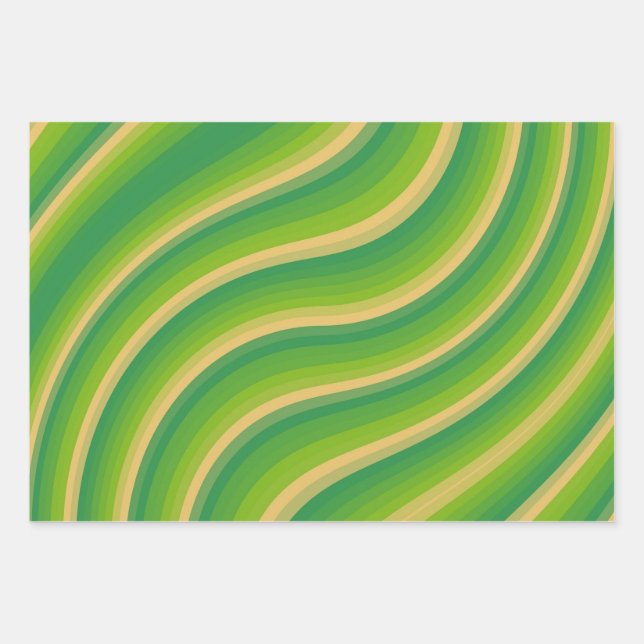 Grüne Leidenschaft Geschenkpapier Set (Vorderseite)