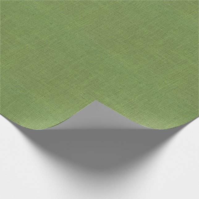 Grüne Leinwand-Beschaffenheit Geschenkpapier (Ecke)