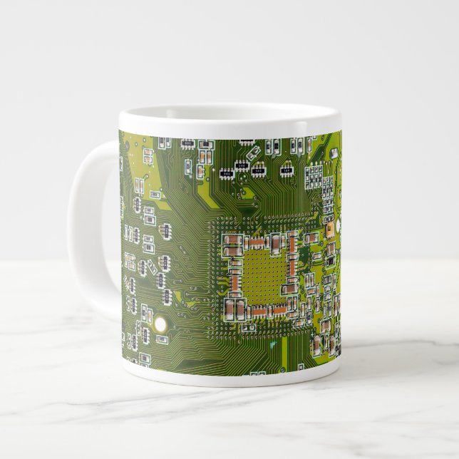 Grüne Leiterkarte der gedruckten Leiterplatte 2 Jumbo-Tasse (Vorderseite Links)