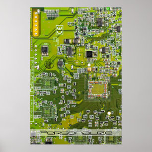 Grüne Leiterkarte der gedruckten Leiterplatte 2 Poster