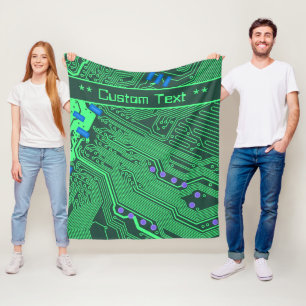 Grüne Leiterplatte-Decke mit kundenspezifischem Fleecedecke