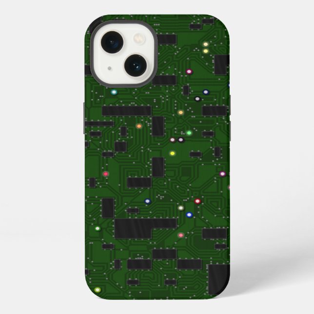 Grüne Leiterplatte iPhone Hülle (Rückseite)