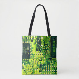 Grüne Leiterplatten, elektronische Bauteile, bedru Tasche