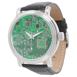Grüne Leiterplatten-Schaltungsdesign für IT-Expert Armbanduhr