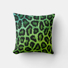 Grüne Leopard-Druckkopfkissen Kissen