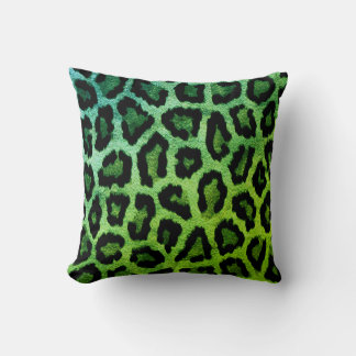 Grüne Leopard-Druckkopfkissen Kissen