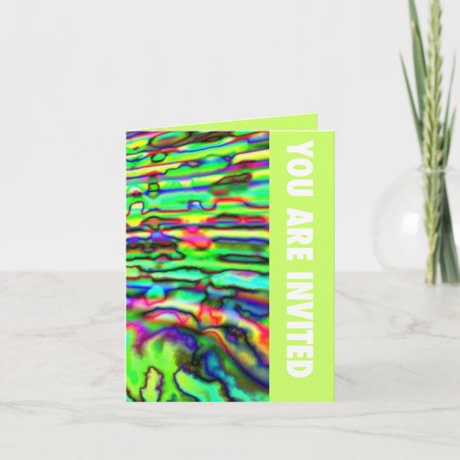 Grüne Leopard-Einladungs-Karte Einladung (Vorderseite)