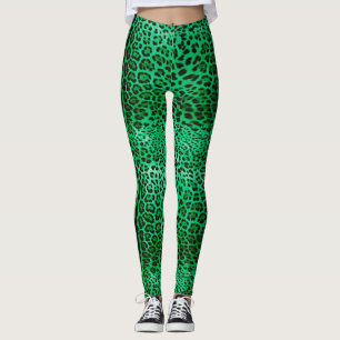 Grüne Leoparde Leggings
