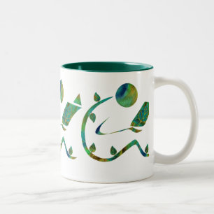 Grüne Leser-Tasse Zweifarbige Tasse