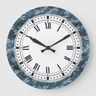 Grüne Libellen-Kunst Nouveau Art-Küchen-Uhr Große Wanduhr