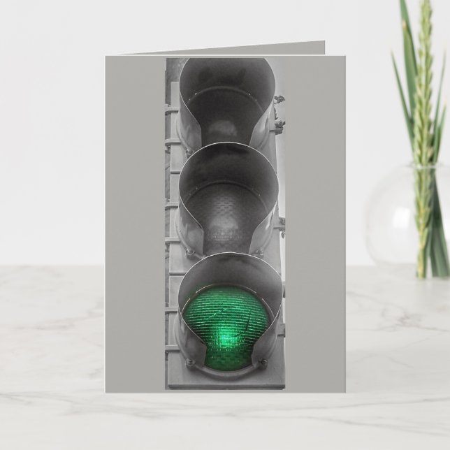 Grüne LIght-Grußkarte Karte (Vorderseite)