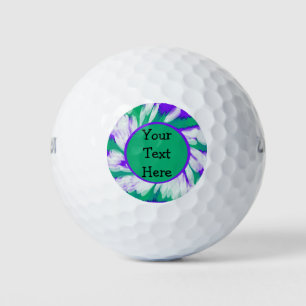 Grüne Lila Gefärbte Krawatte Swirl Golfball