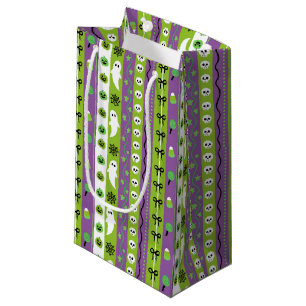 Grüne Lila Halloween-Mustertüte Kleine Geschenktüte