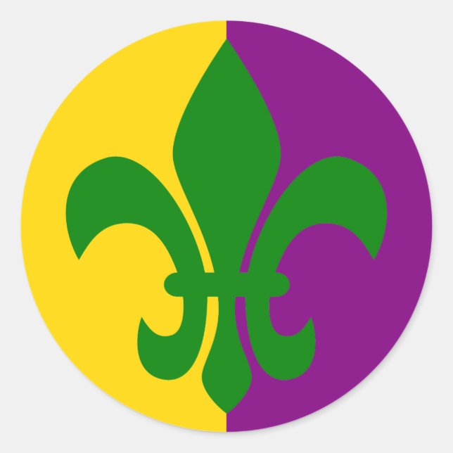 Grüne Lilie Runder Aufkleber (Vorderseite)