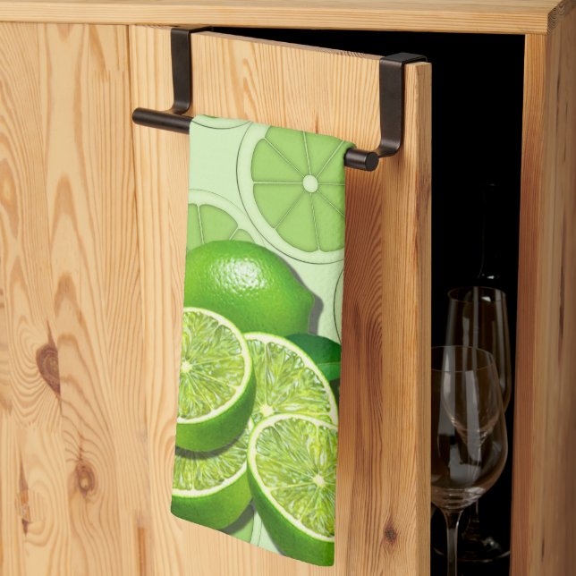 Grüne Limes Fruchtküche Design Küchentuch (Drittel gefaltet)
