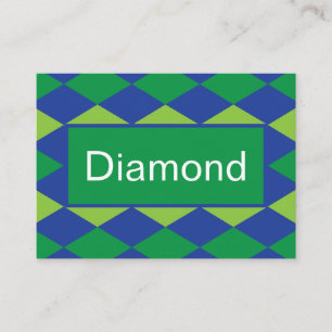 Grüne Limette Grüne Diamant-Schachbrettmuster Visitenkarte