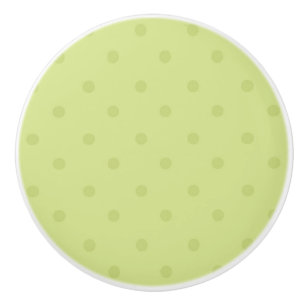 Grüne Limonaden-Feder-Polka-Punkt-Schrankknöpfe Keramikknauf