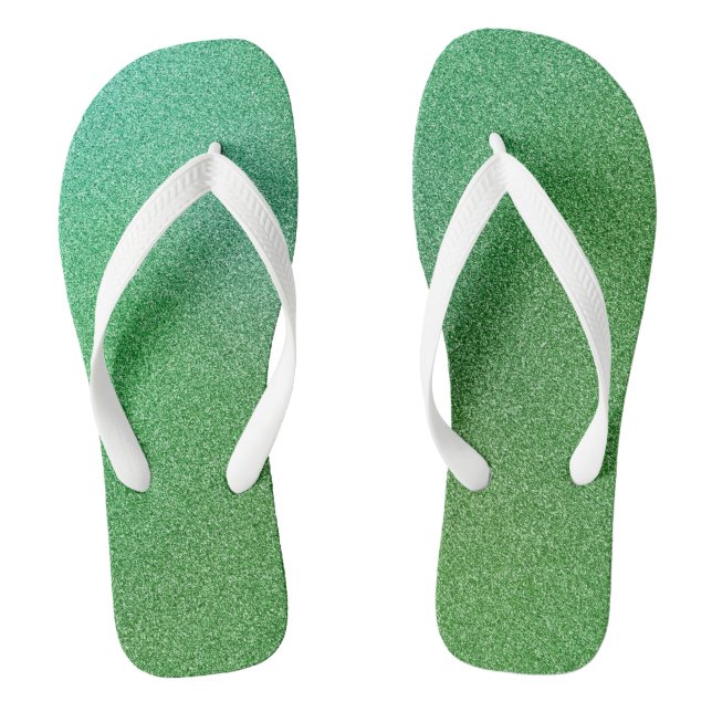 Grüne Limone Glitzer, Pair of Flip Flops (Fußbett)