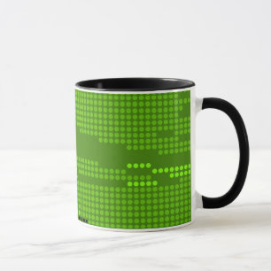 GRÜNE LIMONE SCHWARZE NEON RETRO DOTS ART TASSE