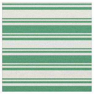 Grüne Linien in Beige und See Stoff