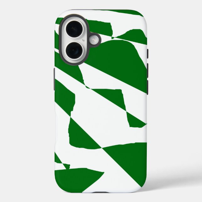 Grüne Linien iPhone 16 Hülle (Rückseite)