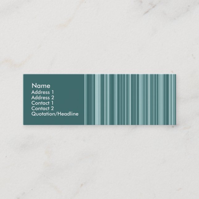 Grüne Linien Mini Visitenkarte (Vorderseite)