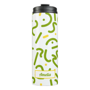 Grüne Linien Thermo-Tumbler Thermosbecher