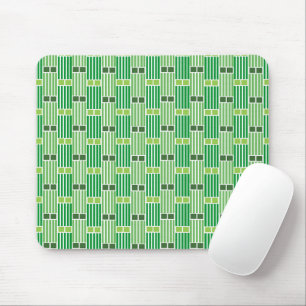 Grüne Linien und Felder Mousepad