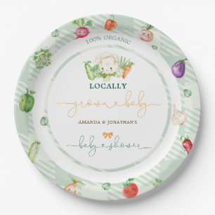 Grüne lokal angebaute Baby-Baby-Party Pappteller