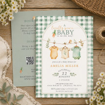 Grüne lokal angebaute Babysachen Baby Shower