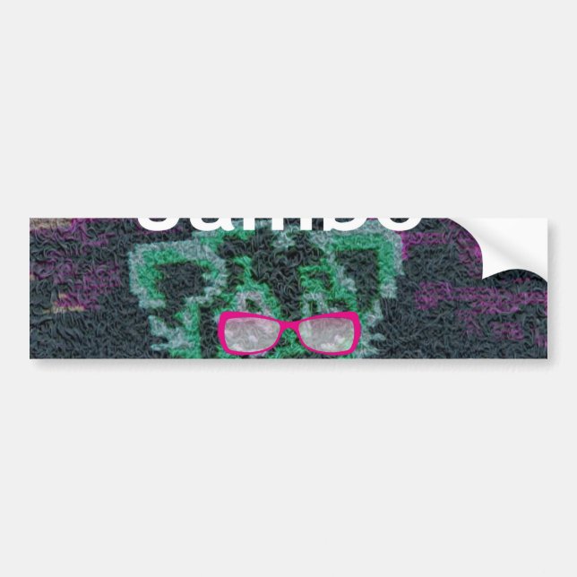 Grüne Löwe mit rosa Brille "Hakuna Matata" Kunst Autoaufkleber (Vorne)