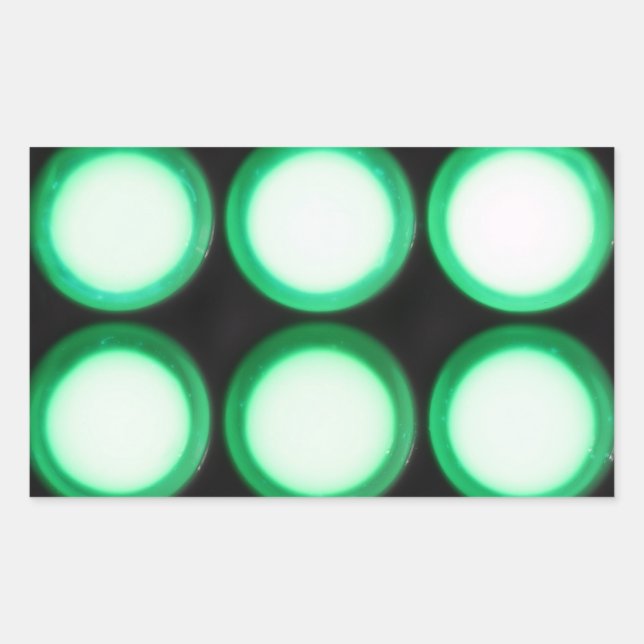 Grüne Lumineszenz Rechteckiger Aufkleber (Vorderseite)