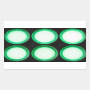 Grüne Lumineszenz Rechteckiger Aufkleber