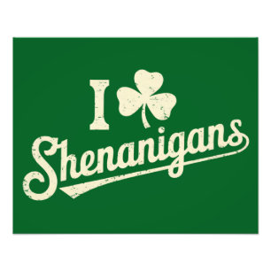 Grüne lustige irische Patty's Shamrock Saint Patri Fotodruck