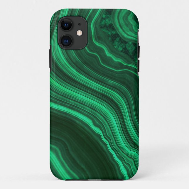 Grüne Malachit-Textur Case-Mate iPhone Hülle (Rückseite)