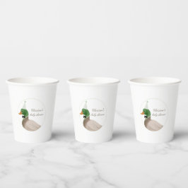grüne Mallard Duck Paper Cups Pappbecher