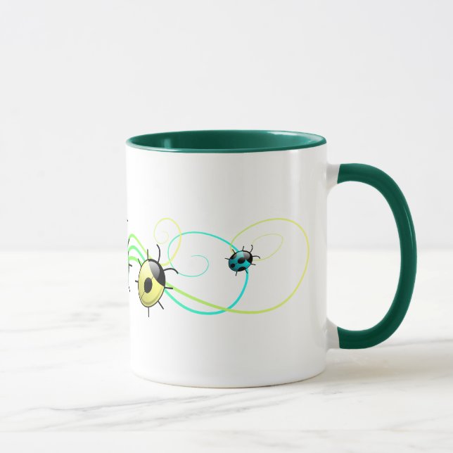 Grüne Marienkäfer-Tasse Tasse (Rechts)