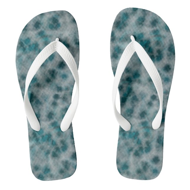grüne Marmor-Abstraktion Flip Flops (Fußbett)