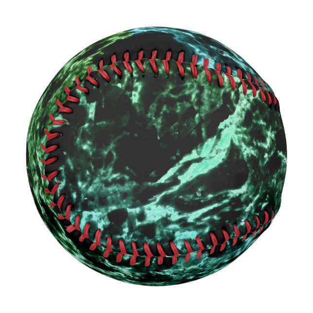 Grüne Marmor auf schwarz Baseball (Vorderseite Links)