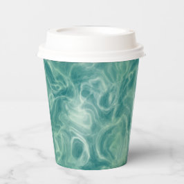 Grüne Marmor Pappbecher