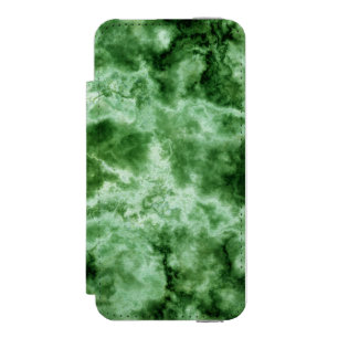 Grüne Marmorbeschaffenheit Incipio Watson™ iPhone 5 Geldbörsen Hülle