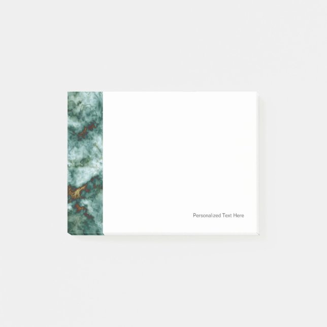 Grüne Marmorbeschaffenheit mit Adern Post-it Klebezettel (Vorderseite)