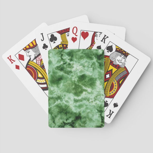 Grüne Marmorbeschaffenheit Spielkarten (Rückseite)