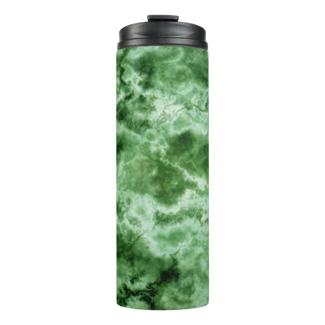 Grüne Marmorbeschaffenheit Thermosbecher (Vorderseite)